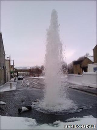 Burst water pipe in Nelson