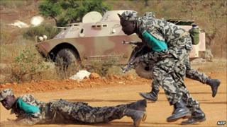 Soldiers from Mali - part of a West African standby force during military manoeuvres in Senegal in 2007