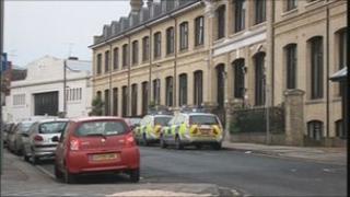 Police cars on Old Foundry Road