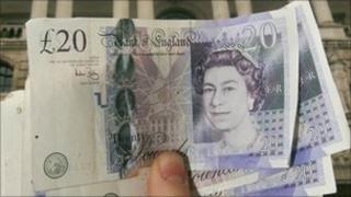 Twenty pound notes
