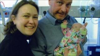 Lesley Hatton, Richard Allott and Millie Hatton