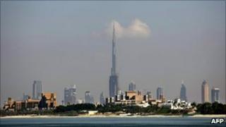 The city skyline of Dubai