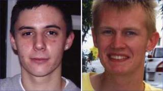 William Paton (l) and William Sheppard who were killed when their car veered off the A34 Handforth Bypass on Boxing Day