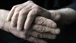 Elderly person's hands