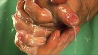 Washing hands