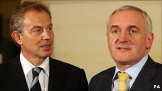 Tony Blair and Bertie Ahern