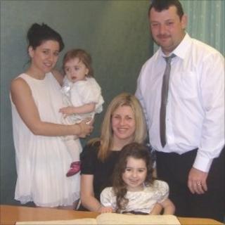 Martin Clorley and wife Nicola Bartley with children