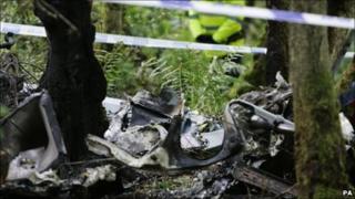 Crash debris