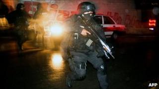 A police officer in Xalapa