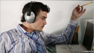 Man with headphones