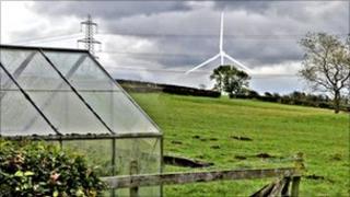 Impression of Lancaster wind turbine -