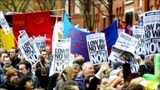 Teachers on strike