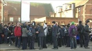 Pupils outside Villiers High School