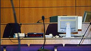 Interior of courtroom