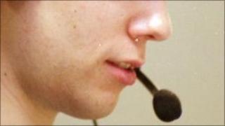 Person wearing headset