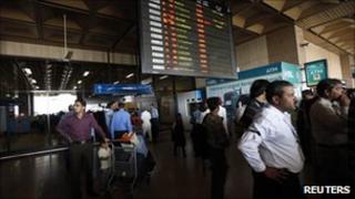 Frustrated passengers at Karachi"s Jinnah International Airport