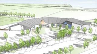 An artist's impression of the new school at Brynhoffnant