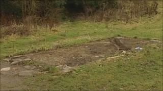 Site of stolen container