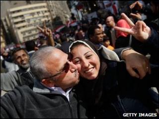 Mubarak steps down