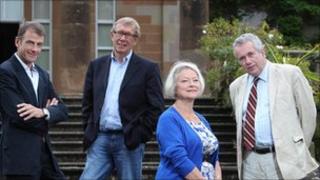 Bill Neely, Peter Taylor, Kate Adie and Martin Bell
