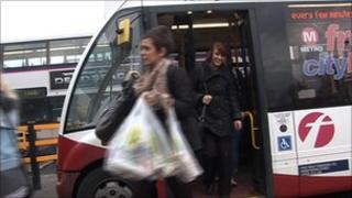 Free bus in Leeds