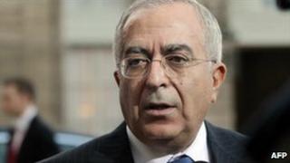Palestinian Prime minister Salam Fayyad