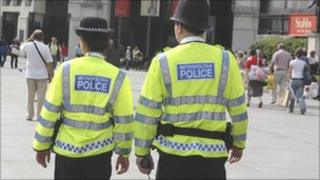 Metropolitan Police officers on patrol