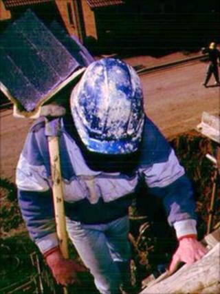 Building site workers