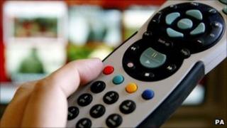 A Sky TV remote control