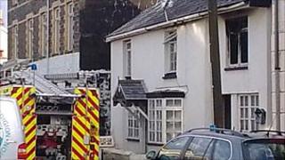 Fire scene on Thursday morning