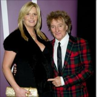 Rod Stewart and Penny Lancaster pictured earlier this month