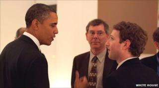 Obama and Zuckerberg