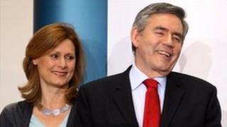 Sarah Brown with her husband former Prime Minister Gordon Brown
