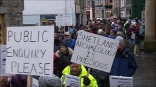 Windfarm protest