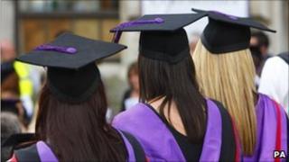 University students graduating