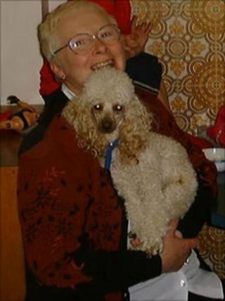 Audrey Taylor with her pet dog