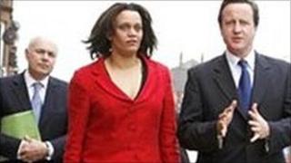 Iain Duncan Smith, Davena Rankin and David Cameron