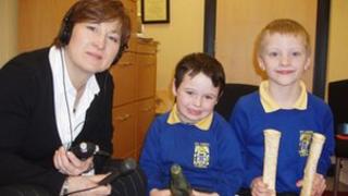 Jamys Christian and Corrin Leeming from St John's Primary School