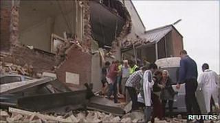 Aftermath of the earthquake in Christchurch (22 February 2011)