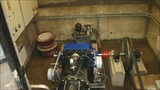 Hydro electric generating equipment at Bixslade Stoneworks