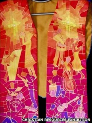 Garments on show at the Christian Resources Exhibition