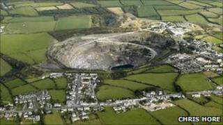Delabole's slate quarry