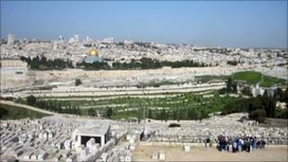 The view of Jerusalem from the Mount of Olives