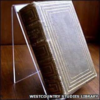 Book bound in human skin