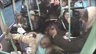 Young mother attacked on bus