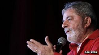 Luiz Inacio Lula da Silva at the 31st anniversary of the Workers Party on 10 February, 2011