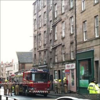 blaze scene, Edinburgh