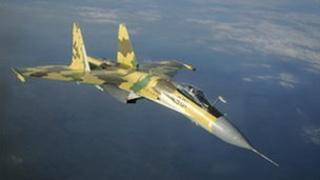 A Russian Su-35 jet fighter (image from Sukhoi website)