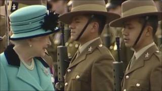 The Queen meets Gurkha engineers