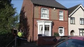 Scene of fatalities in Garendon Road, Shepshed
